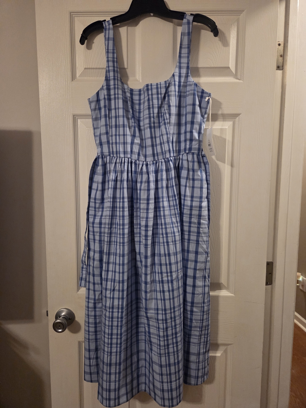Womens Blue Plaid Sundress NWT